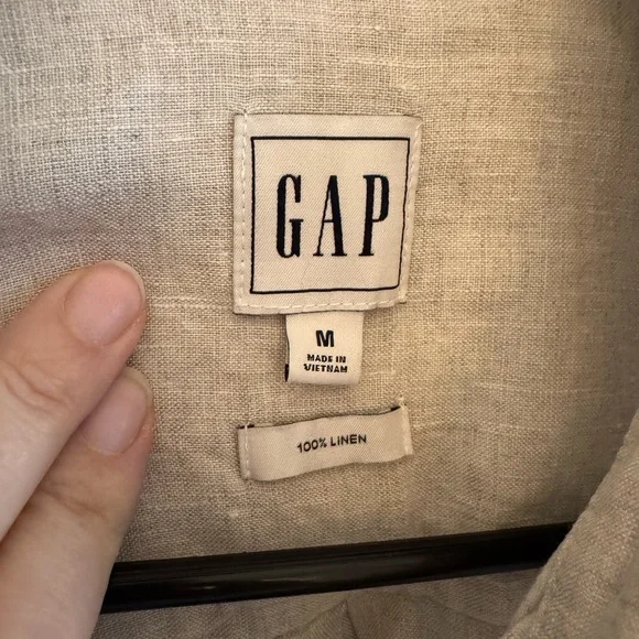 Gap 100% linen boyfriend shirt M - Picture 2 of 5